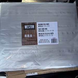 100 Count Weston 15x18" Vacuum Sealer Commercial Grade Freezer Storage Bags